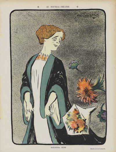 Eleonora Duse、イタリアの女優。ル・リールのイラスト 作： Daniel de Losques
