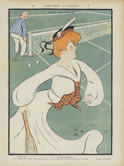 フランスの女優、マルト・レニエ。ル・リールのイラスト 作： Daniel de Losques
