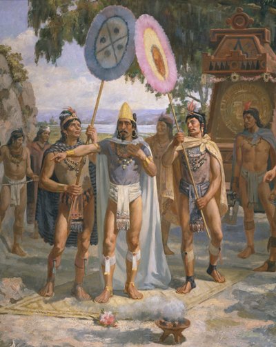 チャプルテペックでのモンテスマ 2 世 (c.1470-1520) 作： Daniel del Valle