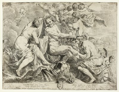 ニンフとキューピッドによるアエネアスの神格化 作： Daniel van den Dyck