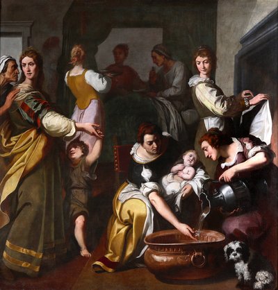 Neitsyen elämä: "" Marian syntymä"" Daniele Crespin (1598-1630) maalaus 1600-luvun Museo della Basilica di Santa Maria Assunta, Gallarate, Italia 作： Daniele Crespi