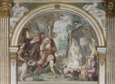 1629年、ルッジェーロディカラブリアとセントヒューの会談 作： Daniele Crespi