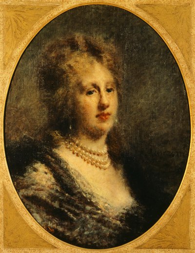ダニエレ・ランゾーニによるフランクフォート男爵夫人の肖像 作： Danielle Ranzoni