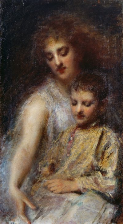 エイダ・トルベツコイ王女と息子のルイの肖像 作： Danielle Ranzoni