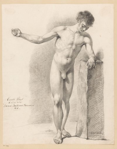 正面から見た男性立裸体（一等1818年） 作： Daniël Batavus Voorman