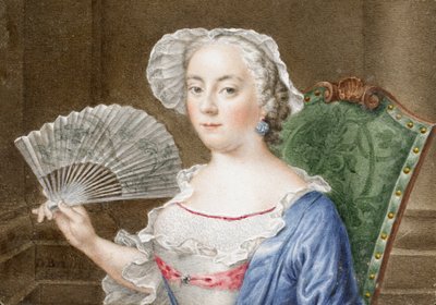 扇子を持つ女性の肖像 作： Daniël Bruyninx