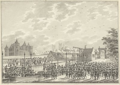アムステルダムの武装市民がマイデンに到着、1787年 作： Daniël Kerkhoff