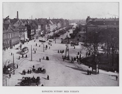 Kjobenhavn / Copenhagen: Kongens Nytorv With Nyhavn (モノクロ写真) 作： Danish Photographer