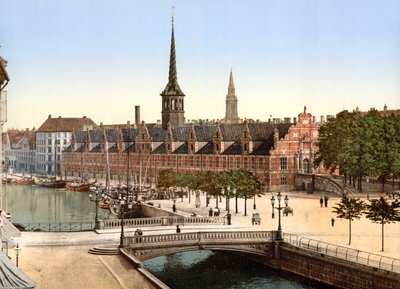 コペンハーゲンの旧証券取引所、1890〜1900年 作： Danish Photographer