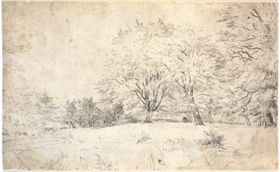 山の風景の中でひざまずく姿。 デビッド？ または放蕩息子 作： Dankvart Dreyer