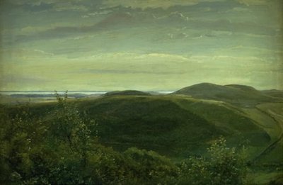 フネンのモレックナップ丘陵から見たユトランドの海岸。 勉強 作： Dankvart Dreyer