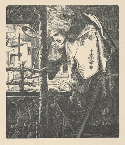 テニソンの詩より ガラハド卿 作： Dante Gabriel (after) Rossetti