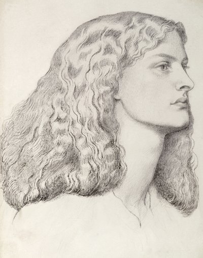 アニーミラー（ペンとインク） 作： Dante Gabriel Charles Rossetti