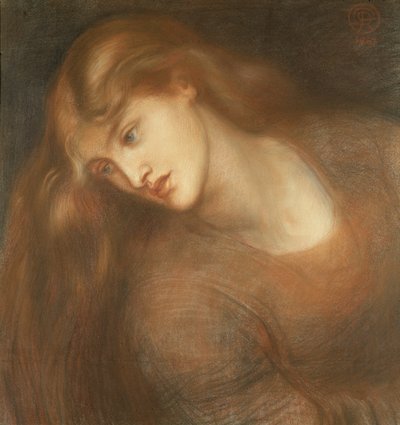 アスペクタメドゥーサ、1867年（紙に色チョーク） 作： Dante Gabriel Charles Rossetti