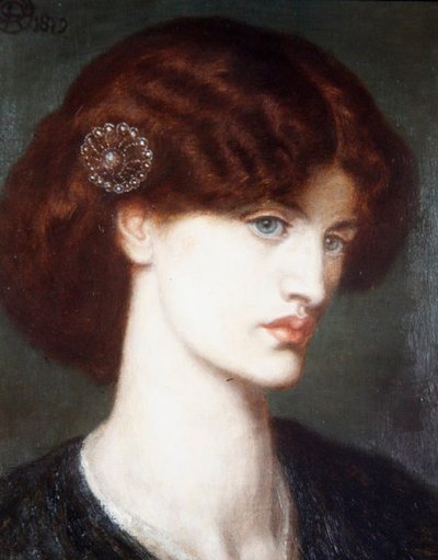 ジェーン・モリスの肖像画「ベアトリス 作： Dante Gabriel Charles Rossetti