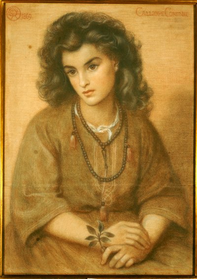カリオペコロニオ、1869年 作： Dante Gabriel Charles Rossetti