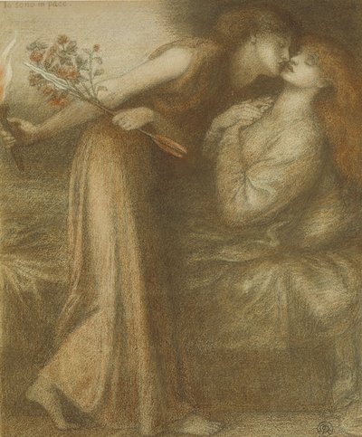 ベアトリスの死の日にダンテスドリームイオソノ1875 作： Dante Gabriel Charles Rossetti