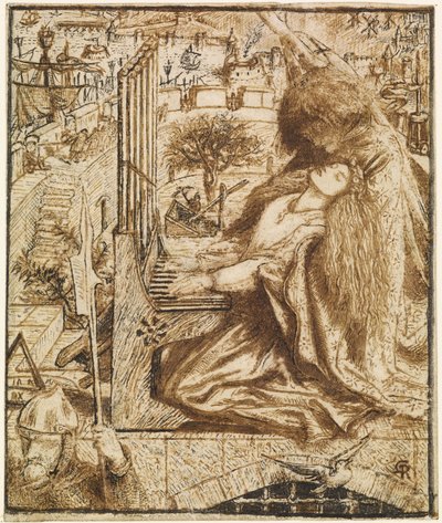 モクソンのテニスンのデザイン - セント・セシリア 作： Dante Gabriel Charles Rossetti