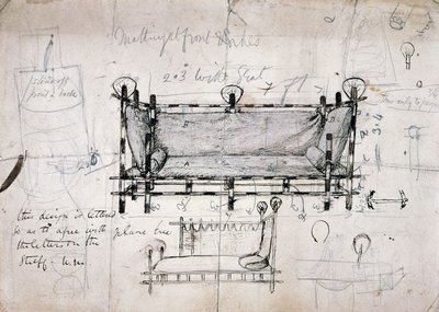 ソファのデザイン 作： Dante Gabriel Charles Rossetti