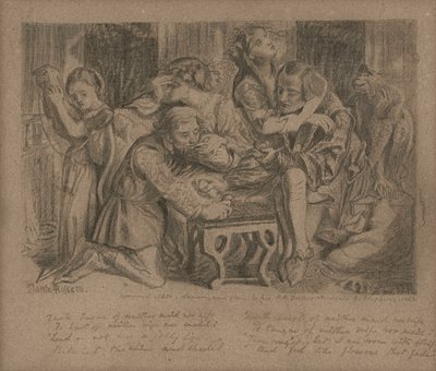 昨日のバラ、1850 作： Dante Gabriel Charles Rossetti