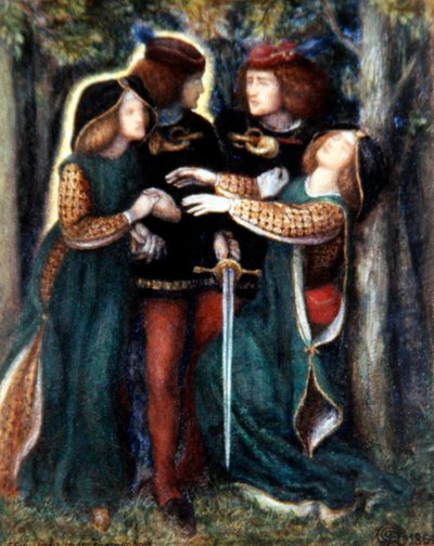 彼らはどのようにして自分自身と出会ったのか 作： Dante Gabriel Charles Rossetti