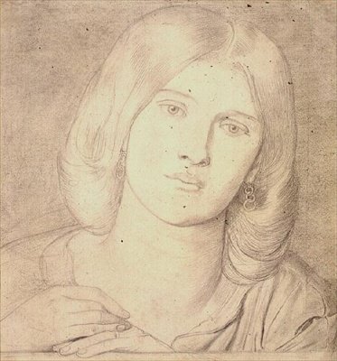No.1537 ミス・ファニー・コーンフォース 1860年頃（紙に鉛筆 作： Dante Gabriel Charles Rossetti