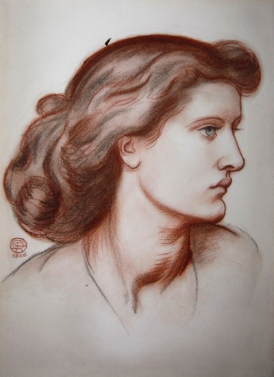 アレクサ・ワイルディングの肖像 作： Dante Gabriel Charles Rossetti