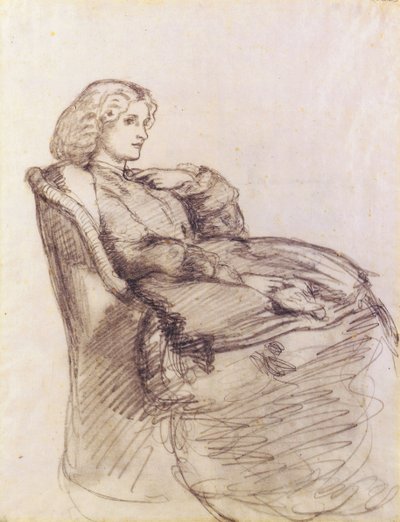アニーミラーの肖像 作： Dante Gabriel Charles Rossetti