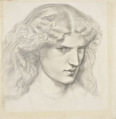 アニーミラーの肖像、1860年代 作： Dante Gabriel Charles Rossetti