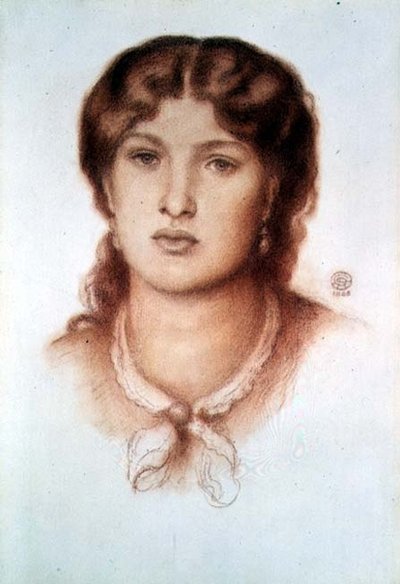 ファニー・コーンフォースの肖像、1868年 作： Dante Gabriel Charles Rossetti