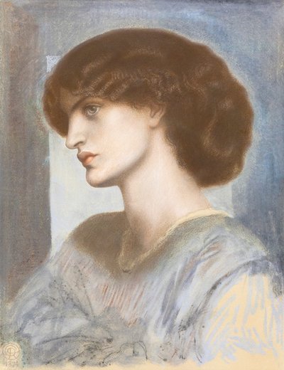 ジェーン・モリスの肖像 作： Dante Gabriel Charles Rossetti