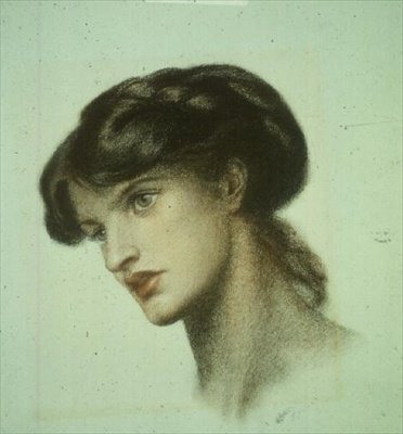 スティルマン夫人の肖像（カラーチョーク） 作： Dante Gabriel Charles Rossetti