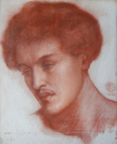 青年の肖像 作： Dante Gabriel Charles Rossetti
