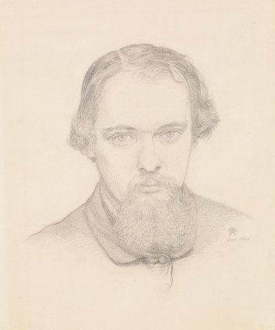 セルフポートレート 作： Dante Gabriel Charles Rossetti
