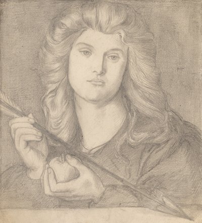 金星バーティコルディアの研究。 作： Dante Gabriel Charles Rossetti