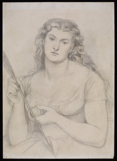 「ヴィーナス・バーティコルディア」の研究、1863-64年 作： Dante Gabriel Charles Rossetti