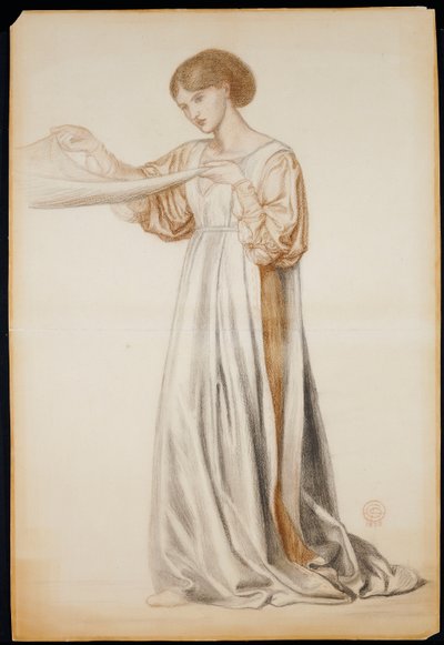 「ダンテスの夢」でポールベアラーのための研究、1873 作： Dante Gabriel Charles Rossetti