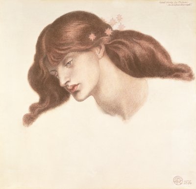 祝福されたダモゼルのための研究 作： Dante Gabriel Charles Rossetti
