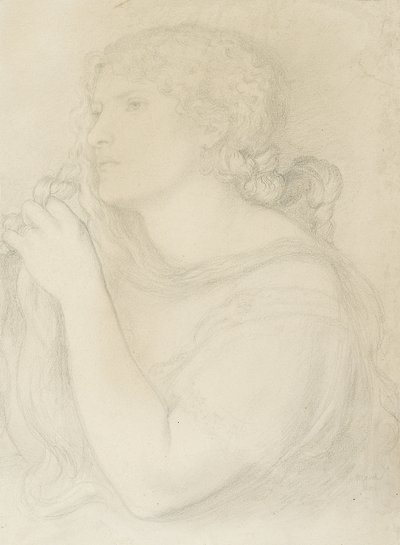 ファニー・コーンフォースの研究、1863 作： Dante Gabriel Charles Rossetti