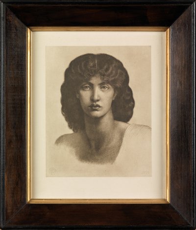 アスターテシリアカのためのジェーンモリスの研究（グラビア） 作： Dante Gabriel Charles Rossetti