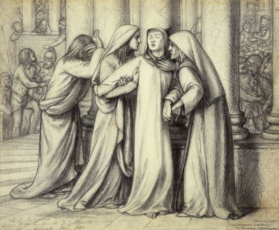 慰められた聖母マリア、1891年 作： Dante Gabriel Charles Rossetti