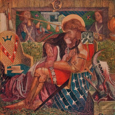 聖ジョージとサブラ姫の結婚式、1857 作： Dante Gabriel Charles Rossetti