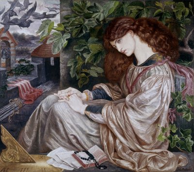 トロメイのピア。ダンテの浄化室からの一節のイラスト。ダンテ・ゲイブリエル・ロセッティの絵画 作： Dante Gabriel Charles Rossetti