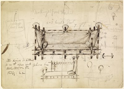 ソファのための2つのデザイン、1861-62年 作： Dante Gabriel Charles Rossetti