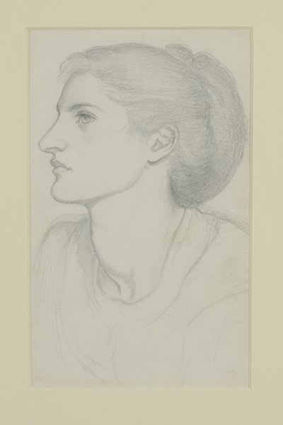 梨花の頭、1865-70 作： Dante Gabriel Charles Rossetti