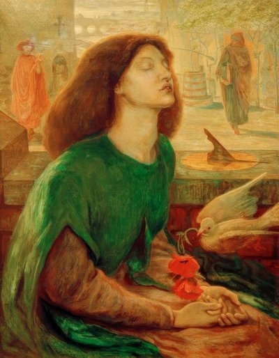 祝福されたビアトリクス 作： Dante Gabriel Charles Rossetti