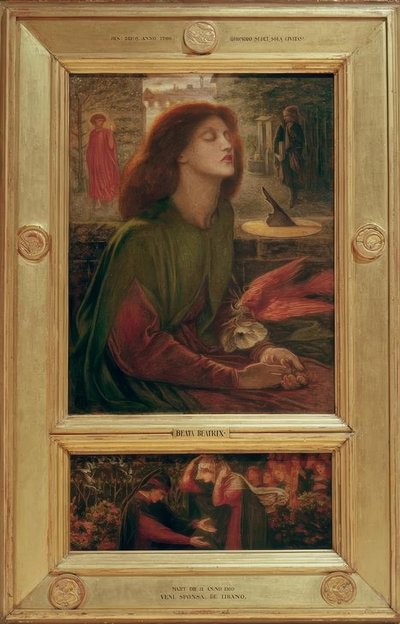 祝福されたビアトリクス 作： Dante Gabriel Charles Rossetti