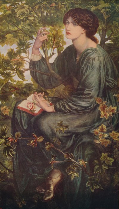 Day Dreams、1880年、c1915 作： Dante Gabriel Charles Rossetti