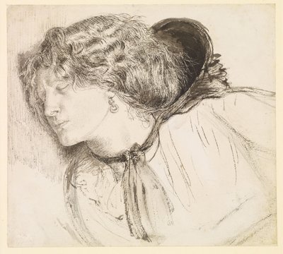 発見 - 少女ヘッドのための研究 作： Dante Gabriel Rossetti