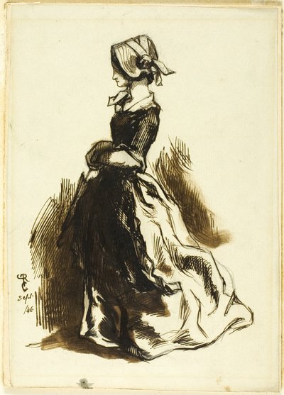 女性の全身像 作： Dante Gabriel Rossetti
